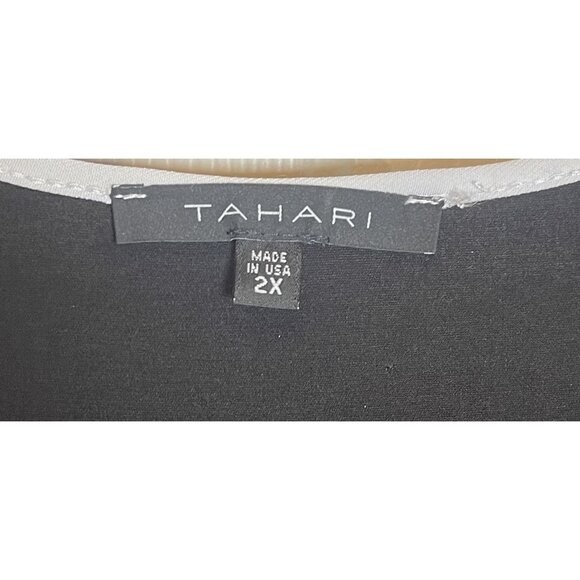 Tahari Black Jumpsuit with White Trim - Picture 4 of 8